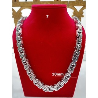 Dây chuyền nam lớn cho bạn nam thích phong cách cực ngầu hàng loại 1 vĩnh viễn không đen kiểu vuông đúng size 10mm