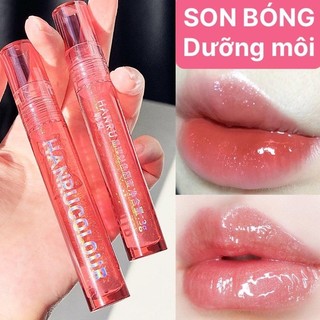 Son bóng ánh nhũ hanru lip gloss giúp môi căng mọng