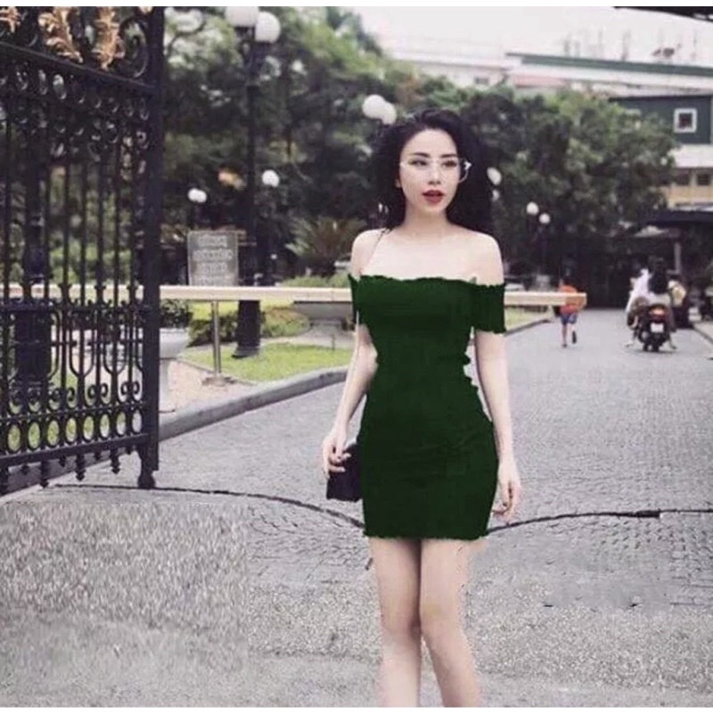 Đầm body Trễ Vai- Đầm ôm body- siêu xinh - TT 13 - BEST SELLER