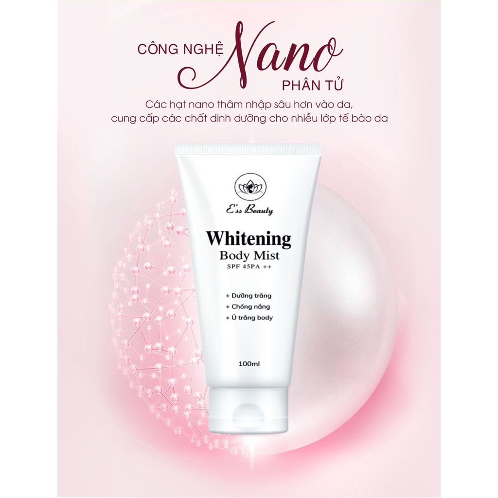 KEM KÍCH TRẮNG BODY WHITENING BODY MIST CÔNG NGHỆ PHÂN TỬ NANO DƯỠNG TRẮNG DA | BigBuy360 - bigbuy360.vn