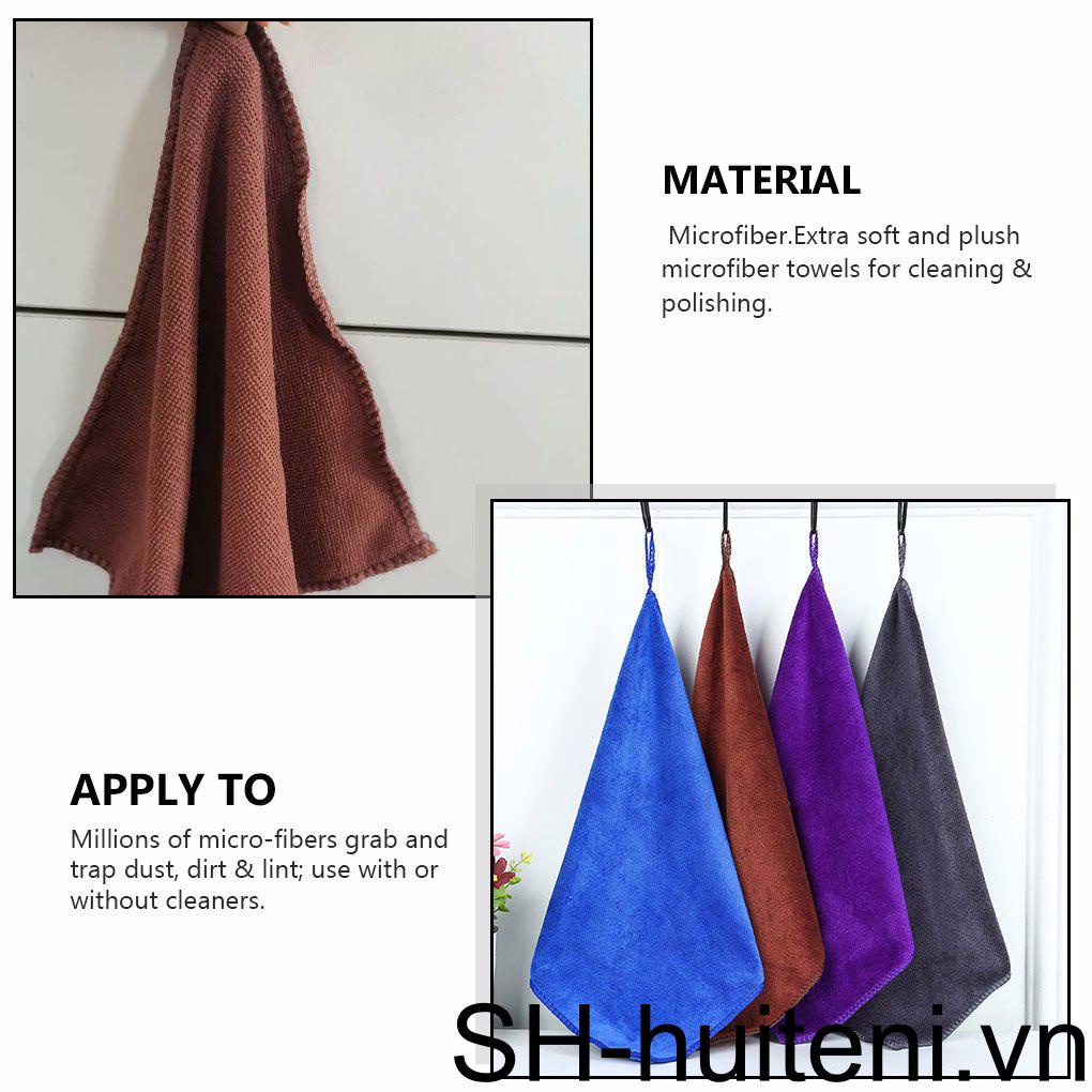 Khăn Lau Hình Vuông Bằng Sợi Micro Tiện Dụng Cho Nhà Bếp / Nhà Tắm