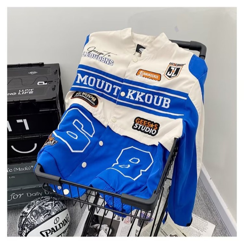 Áo Khoác Bóng Chày Dáng Rộng Phong Cách Hip Hop Mỹ Cá Tính