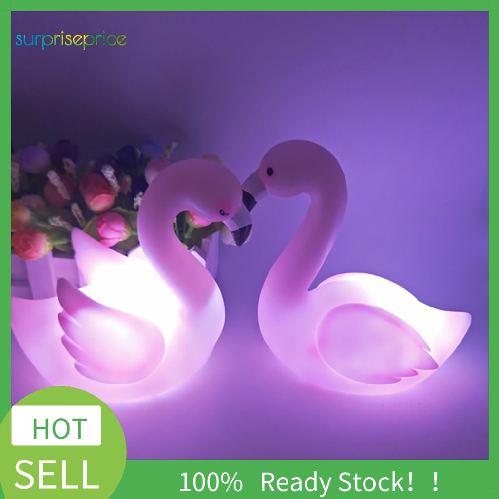 Đèn ngủ PVC hình chim hồng hạc trang trí nhà ở lãng mạn chất lượng cao