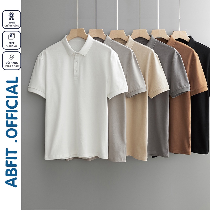 áo polo nam nữ ABFIT cổ bẻ thun cá sấu thái co dãn thoáng mát cao cấp.A1