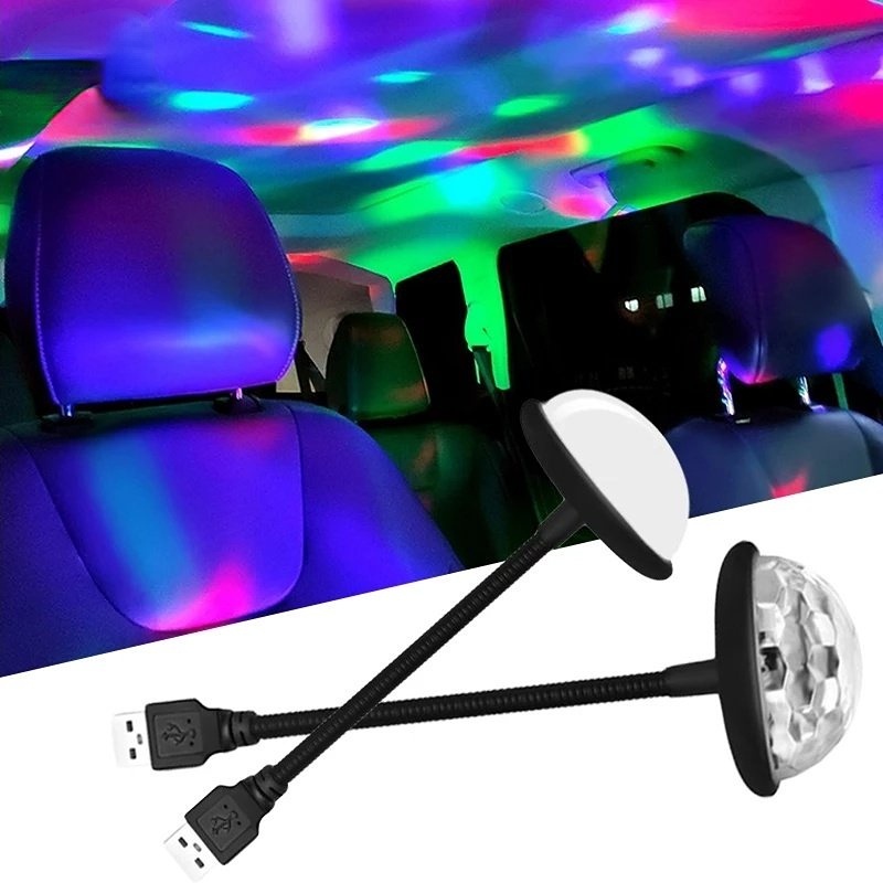 Đèn LED Trang Trí Xe Hơi Điều Khiển Bằng Âm Thanh Hình Ngôi Sao Lãng Mạn