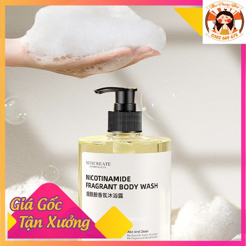 Combo Sữa Tắm & Body Lotion MAYCREATE Hương Thơm Lâu Dài Tính Bảo Vệ Làn Da An Toàn Cho Phái Nữ