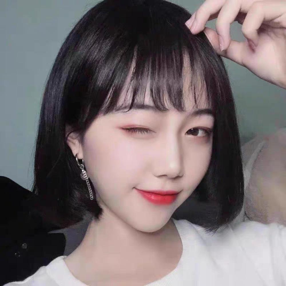 Tóc Giả Bob Thẳng Dày Dặn Màu Đen Tự Nhiên Chịu Nhiệt Dùng Hóa Trang Cho Nữ