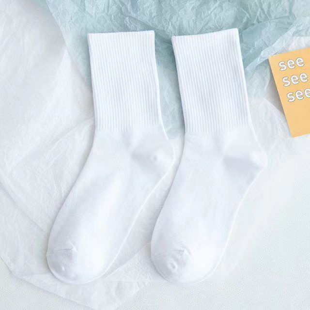 Vớ Cotton Cao Su Màu Kẹo Trơn Thời Trang Xuân Thu Cho Nam Nữ