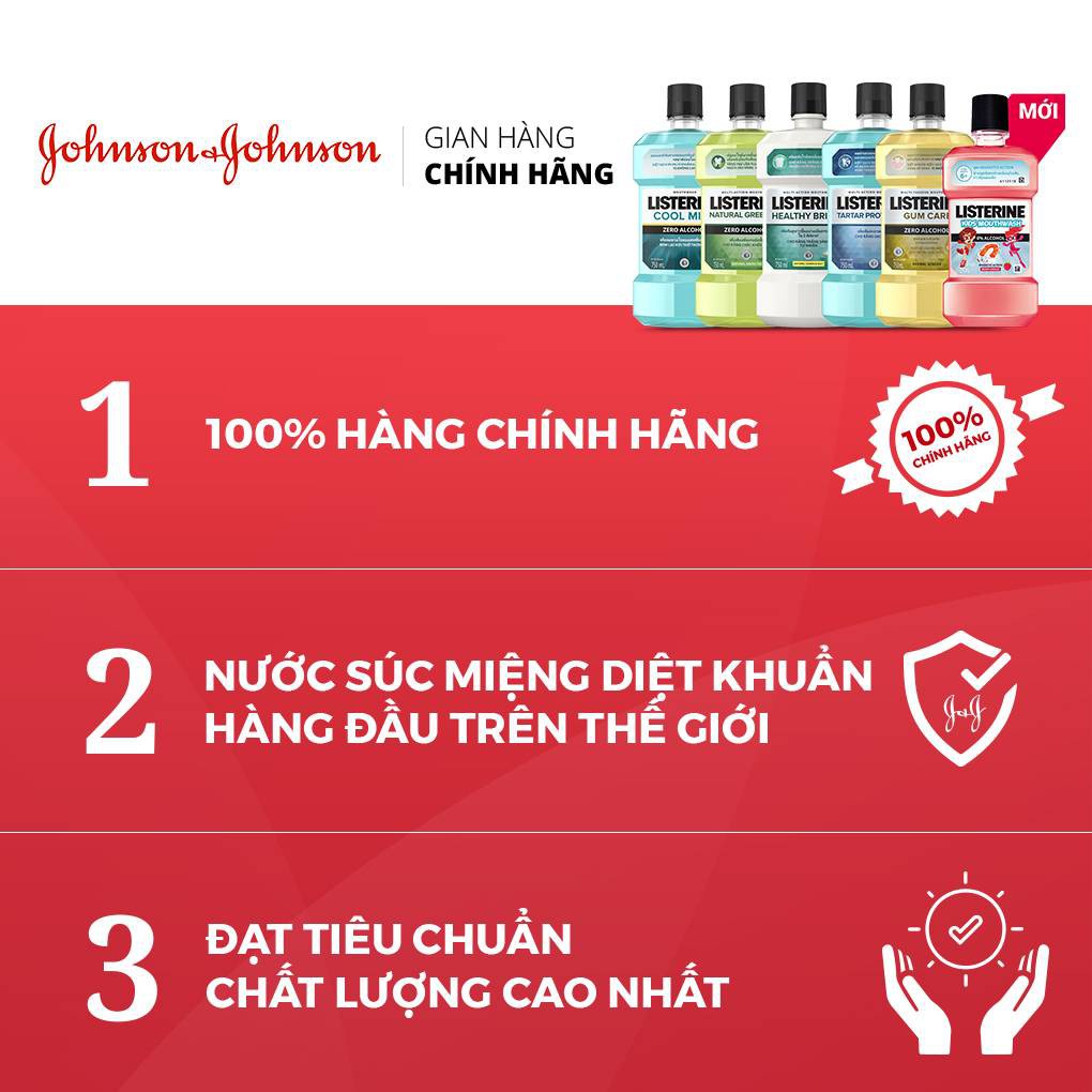Nước Súc Miệng Giữ Hơi Thở Thơm Mát Listerine Coolmint 100ml