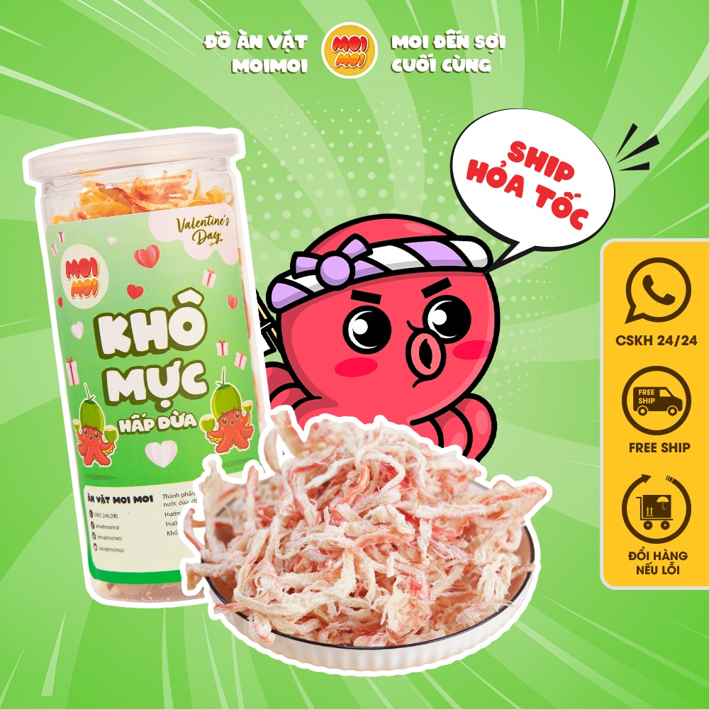 Khô mực hấp dừa 250g - Đồ ăn vặt Hà Nội