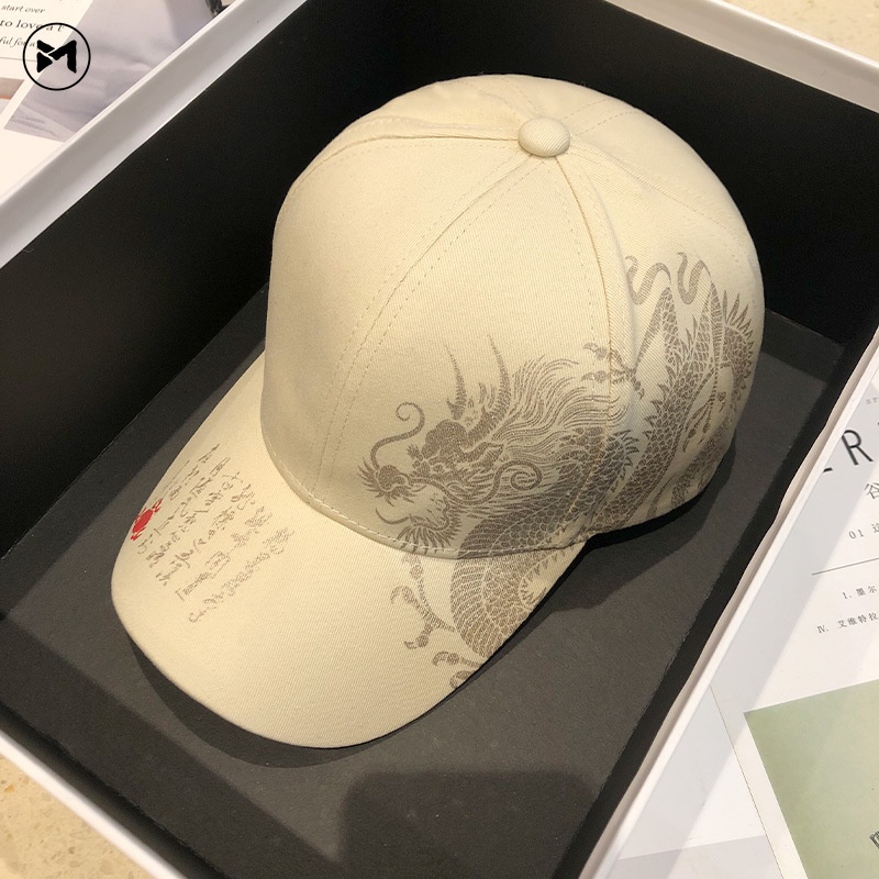 Nón Kết Họa Tiết Rồng Trung Hoa Thời Trang Cho Cả Nam Và Nữ