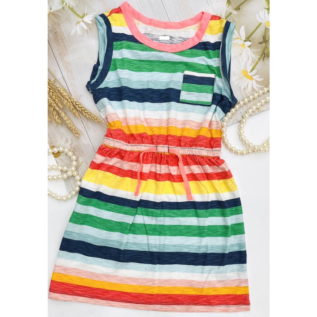 Đầm thun sát nách + tay ngắn size đại Gap Kid