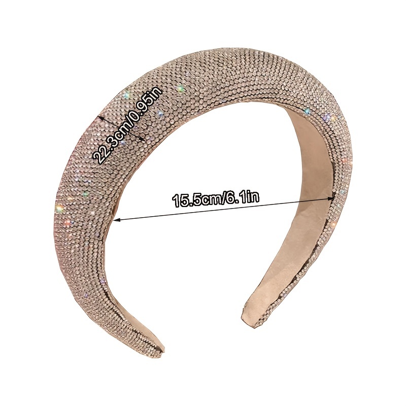 Glitter rhinestone tóc phụ nữ với headband thời trang Băng đô
