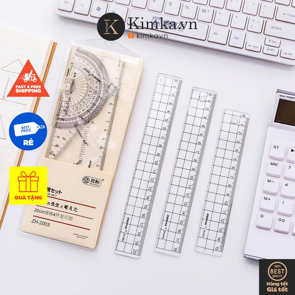 (0157) Bộ Thước Kẻ Compa EKe Đơn Giản