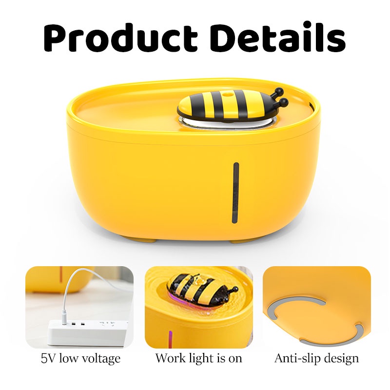 HamshMoc Vòi Phun Nước Tự Động Chia 1 Đầu Lọc Thay Thế Thông Minh Có Thể Tháo Rời Cho Mèo