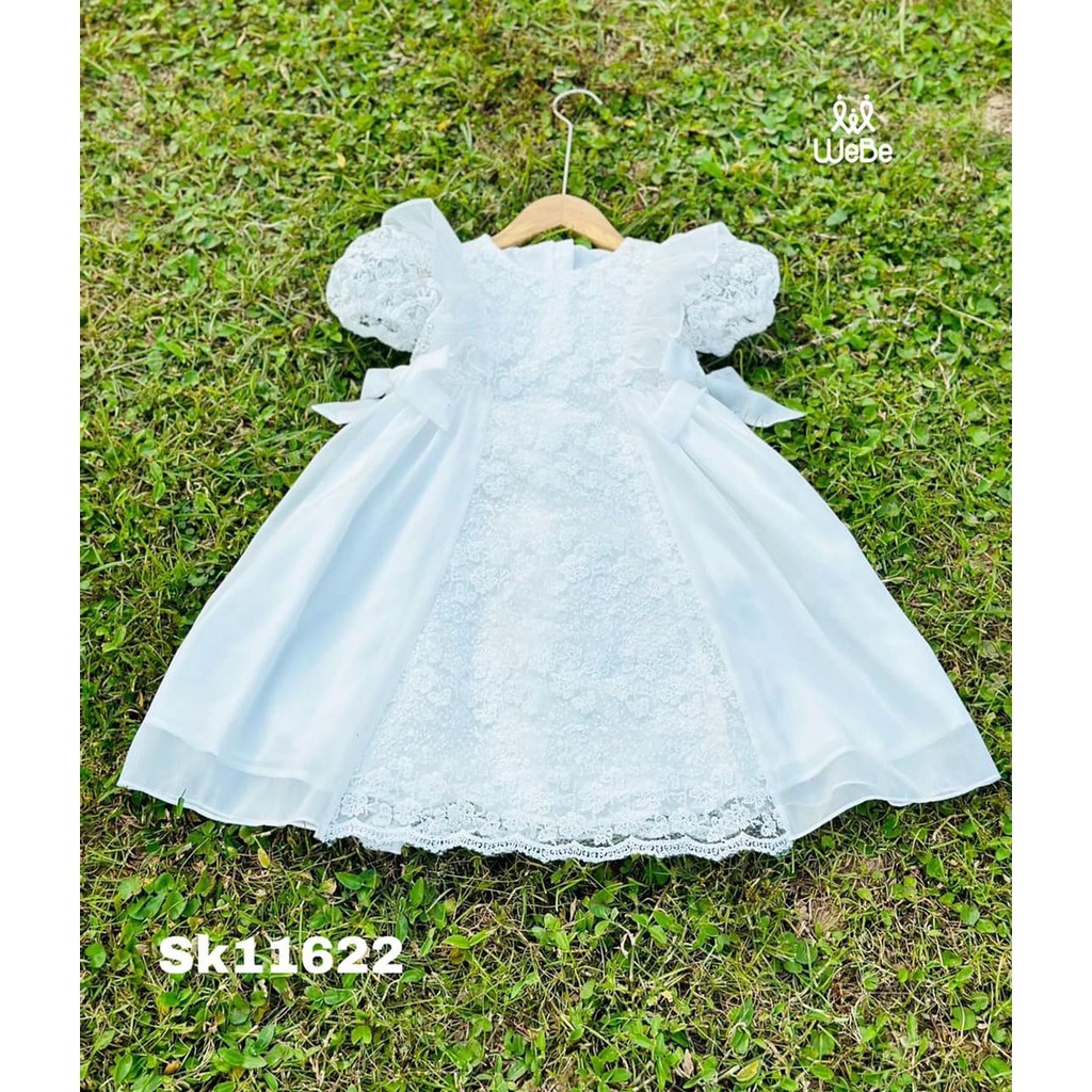 Đầm webe trắng xinh bé gái