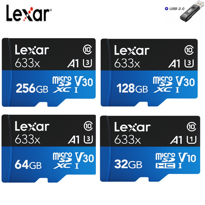 Thẻ Nhớ Micro SDXC SDHC Lexar 633X 95mb / s Uhs-1 Dung Lượng 512GB 256GB 128GB 64GB 32GB