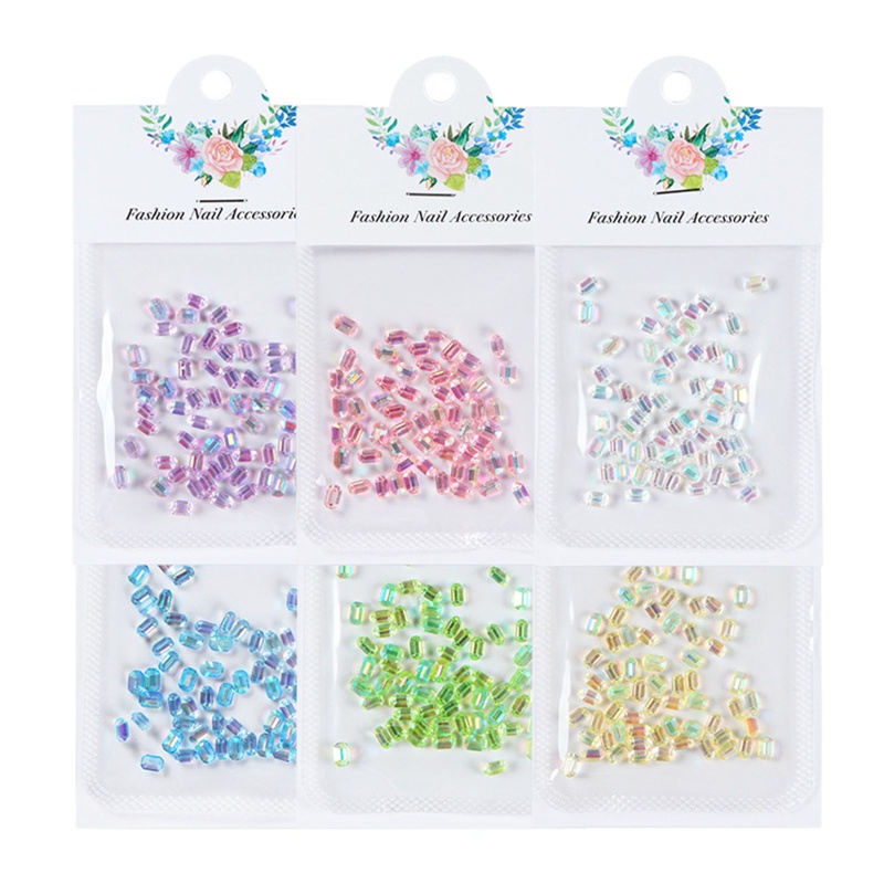 Set 50 Viên Đá 3D Trong Suốt Dùng Trang Trí Móng Nghệ Thuật