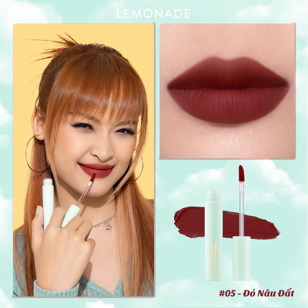 Combo TRỌN BỘ 5 Son kem lì nhẹ môi Lemonade Soaring Lipcream (5 cây x 3.7g)