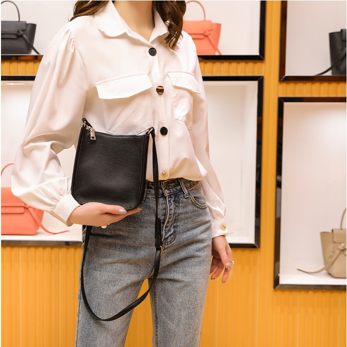 Túi xách nữ dạo phố đựng điện thoại ví tiền dáng basic dây đeo tùy chỉnh ngắn dài Capucha T2