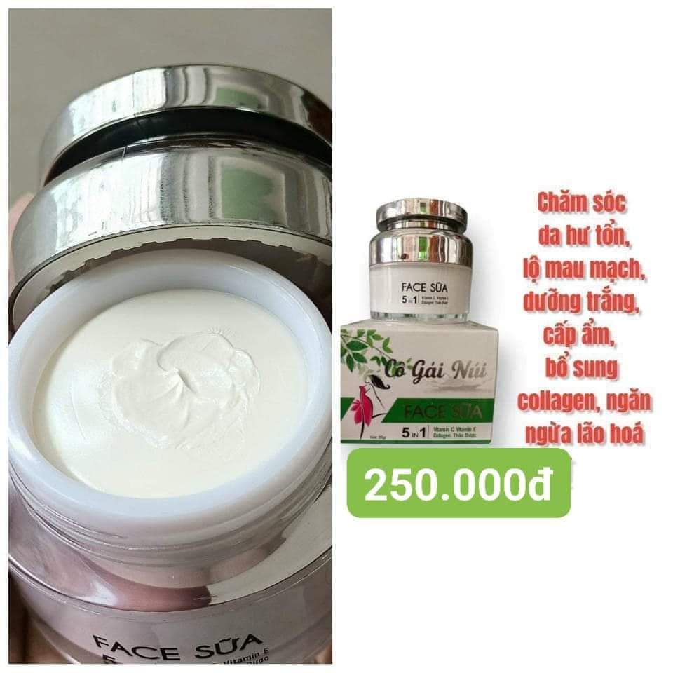 Chính hãng - Kem FACE SỮA 5in1 CÔ GÁI NÚI dưỡng trắng , giảm mụn , mờ thâm nám