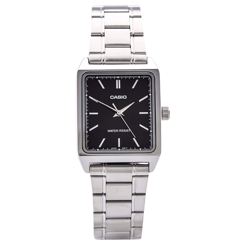 Đồng hồ Casio LTP-V007D-1EUDF 🔥 Cam Kết Hàng Chính Hãng 🔥 Dây kim loại mạ bạc - Mặt vuông đen Giá 🌟sɪêᴜ ᴄʜấᴛ 🌟