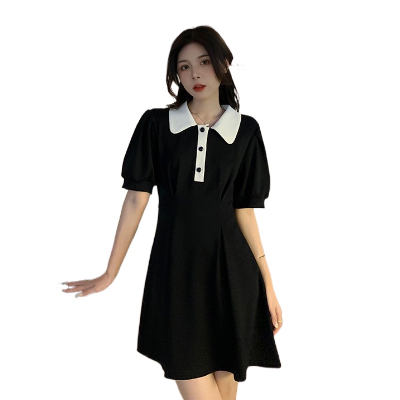Đầm PERTY cổ polo mềm mại phong cách Hàn Quốc thời trang xinh xắn dành cho nữ