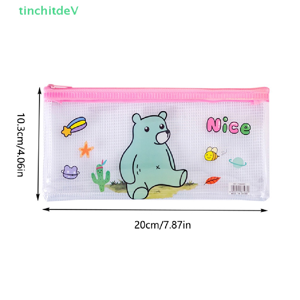 Túi Đựng Bút Bằng Pvc Trong Suốt Chống Nước Hình Động Vật Dễ Thương