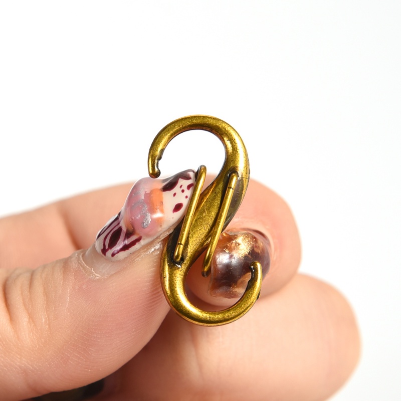 Khóa Dây Xích Hai Đầu Hình Chữ S Bằng Kim Loại Có Thể Điều Chỉnh Cho Túi Xách