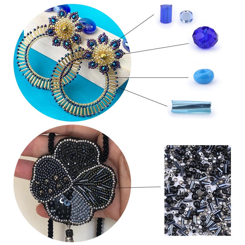 Túi 20g Hạt Pha Lê Hình Dạng Khác Nhau Dùng Làm Trang Sức Thủ Công