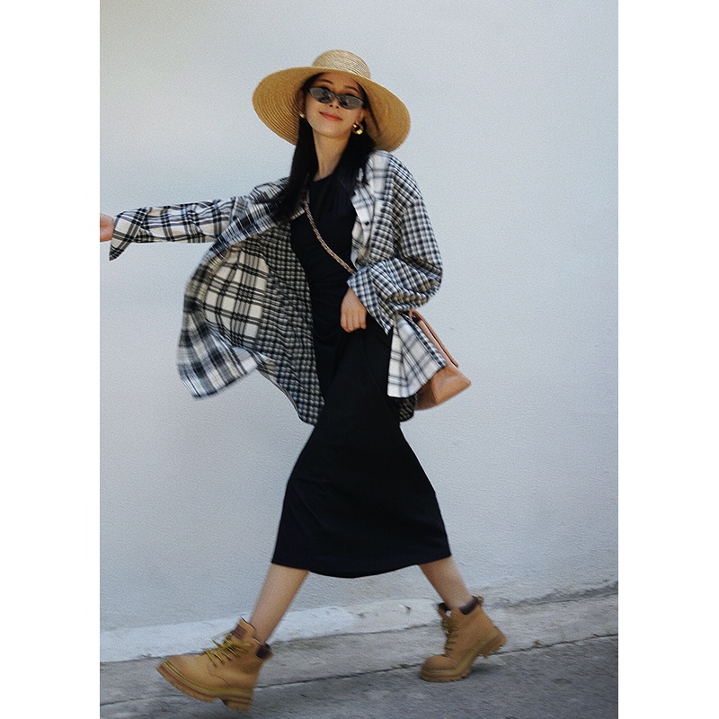 Áo Sơ Mi Dáng Rộng Họa Tiết Kẻ Sọc Thiết Kế Mới Thời Trang Mùa