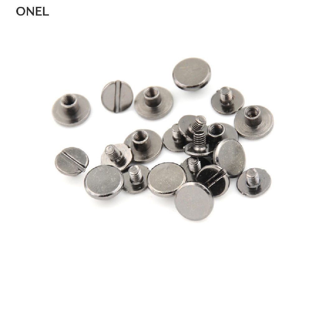 Set 10 Đinh Tán Đầu Dẹt Bằng Đồng Thau Chuyên Dụng Làm Thắt Lưng / Ví /