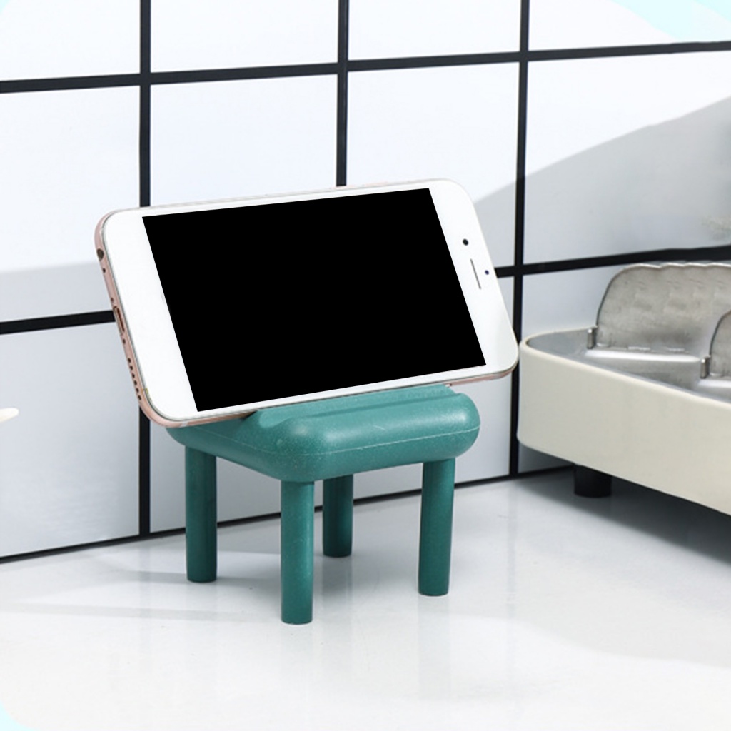 Giá đỡ điện thoại di động LENOVO kiểu dáng ghế mini ba rãnh không bị phai màu trang trí bàn làm việc