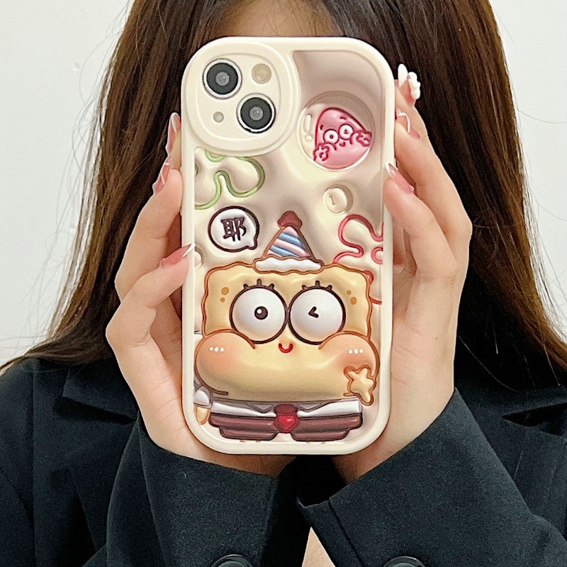Casing Samsung Galaxy A12 A13 A23 A73 A72 A53 A33 A52 A52S A11 A31 A70 A20 A30 A10S M11 M12 A22 LTE M22 M23 M32 M31 A32 A50 A50S A30S A03S A02S A21S A51 A71 4G 5G Cute Cartoon Visual 3D SpongeBob SquarePants Patrick Star Soft Phone Case XPN 39
