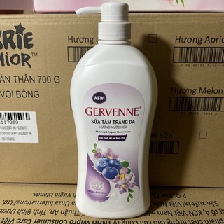 Sữa Tắm Trắng Da Gervenne 450g dâu bạch tuyết và lily hồng/kiwi và bạch trà/việt quất và lan Nam Phi