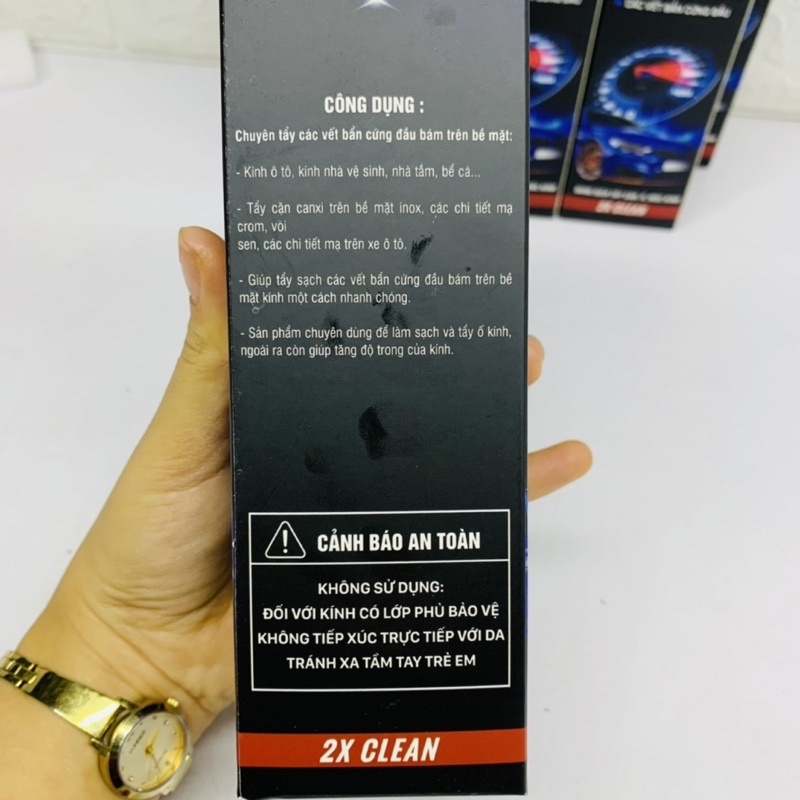 Dung Dịch Tẩy Ố Kính Xe Hơi, Tẩy Cặn Canxi Cleancar Đại Việt Auto