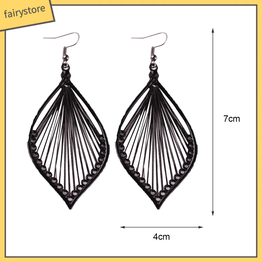 1 Đôi Bông Tai Hình Chiếc Lá Bằng Hợp Kim Thời Trang Dự Tiệc Dành Cho Nữ [Fairy1]