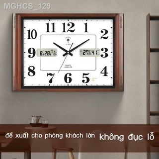 ₪ ● polaris size lớn đồng hồ treo tường phòng khách vuông thời trang đồng hồ thạch anh sáng tạo điện tử lịch vạn niên lị