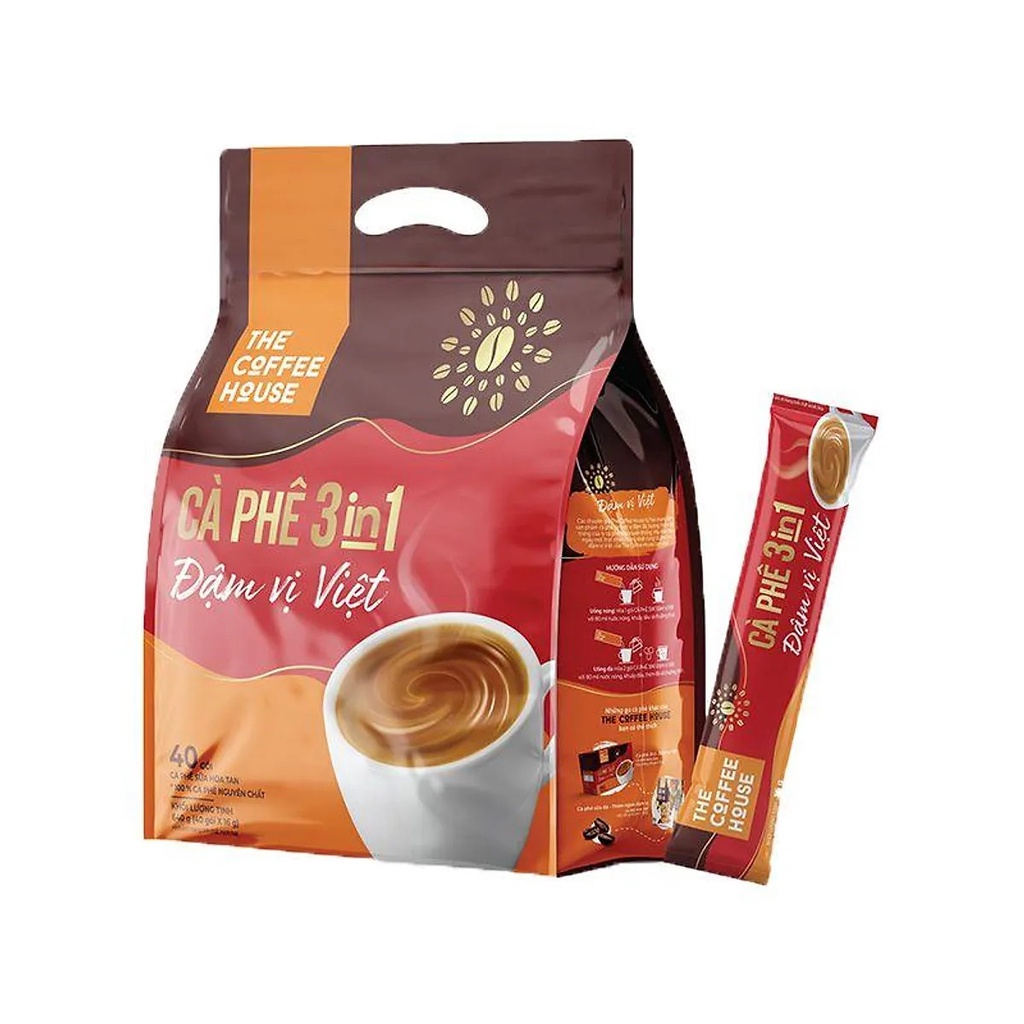 Cà phê hòa tan The Coffee House Đậm vị Việt 3in1 (40 gói x 16g)