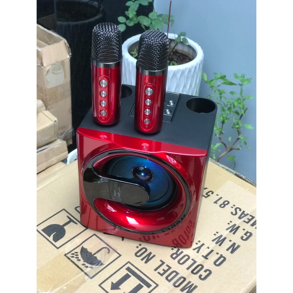 Loa Bluetooth Karaoke Su-Yord YS207 kèm 2 micro mẫu mới