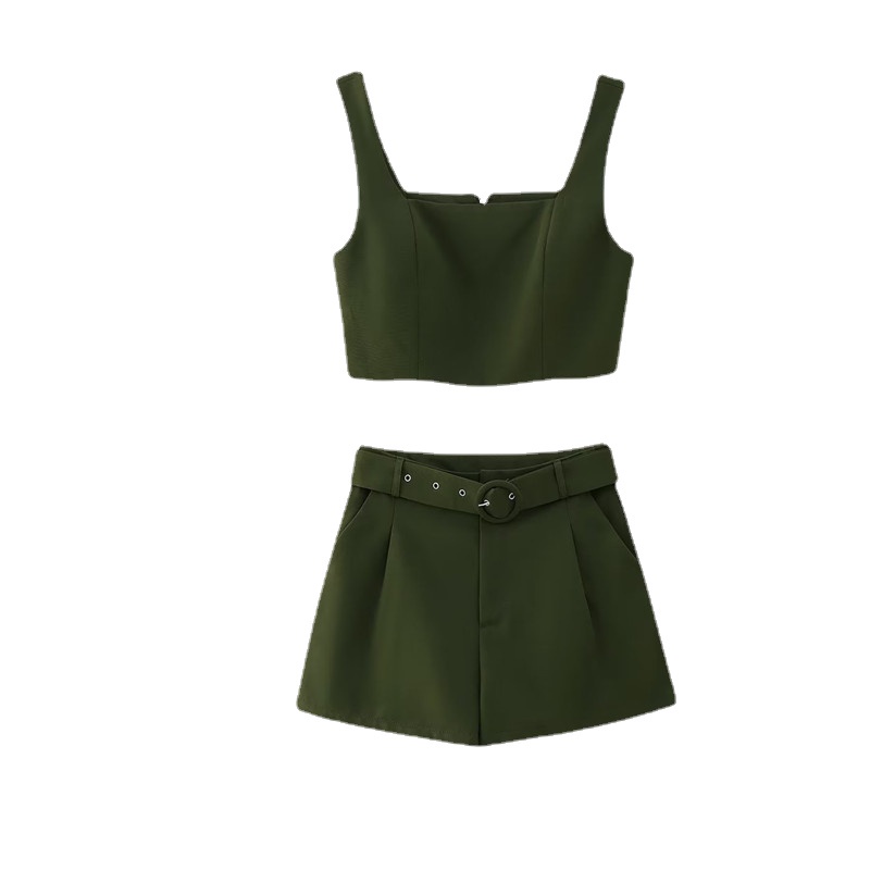 Bộ Áo 23 Màu Trơn + Quần Short Lưng Cao Thời Trang Âu Mỹ Zara Dành Cho Nữ