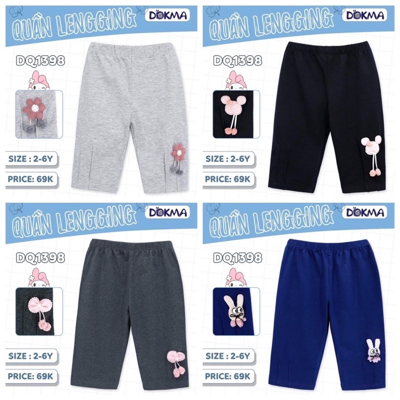 Quần legging bé gái Dokma DQ1398 2-6y