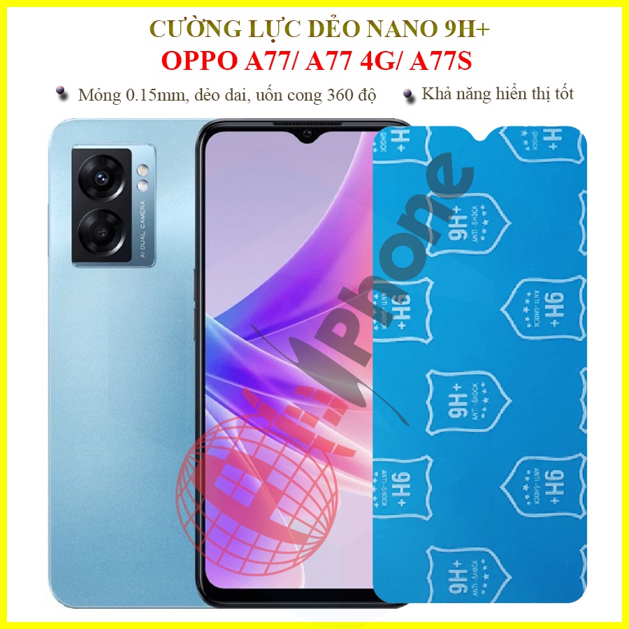Dán cường lực dẻo nano trong hoặc nhám cho Oppo A77/ A77 4G/ A77s