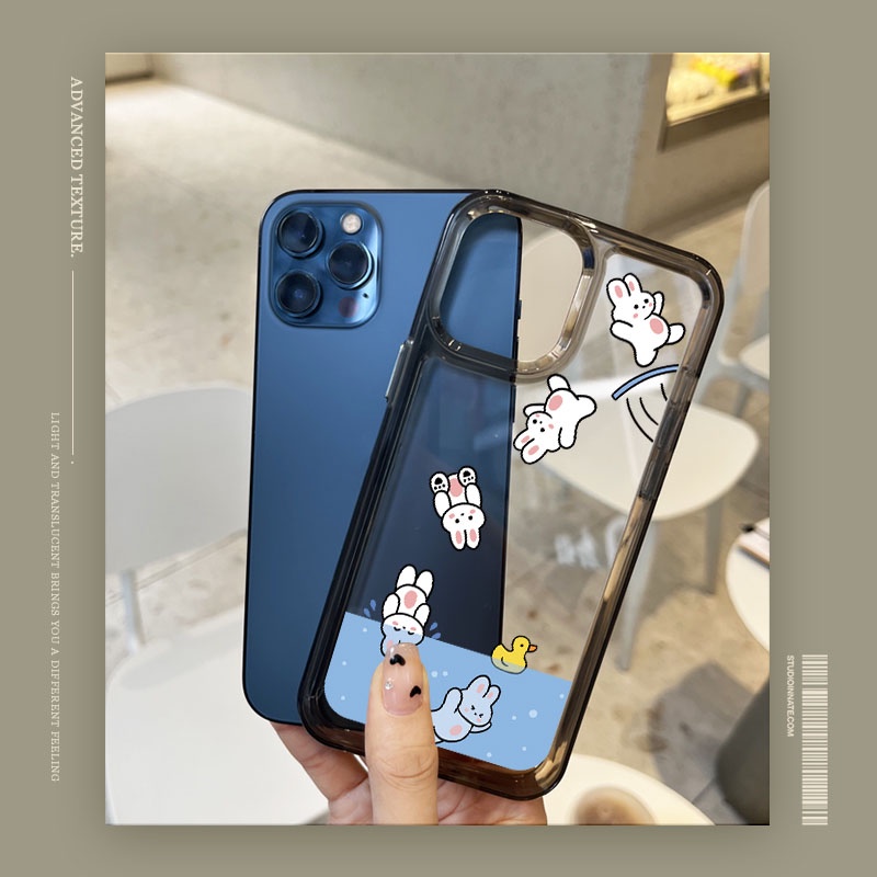 Ốp Điện Thoại tpu acrylic Hình Thỏ Cho iphone 6 6s 7 8 plus x xs max se 11 12 13 14 15 pro max plus