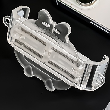 Dây Đeo Điện Thoại Trong Suốt Kẹp Nơ Trái Tim Tháo Rời Được 4 Kiểu Chống Thất Lạc Có Thể Được Nghiêng Được