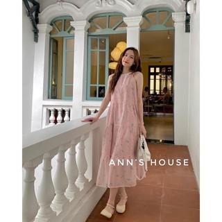 [V0128] Váy yếm tơ in hoa