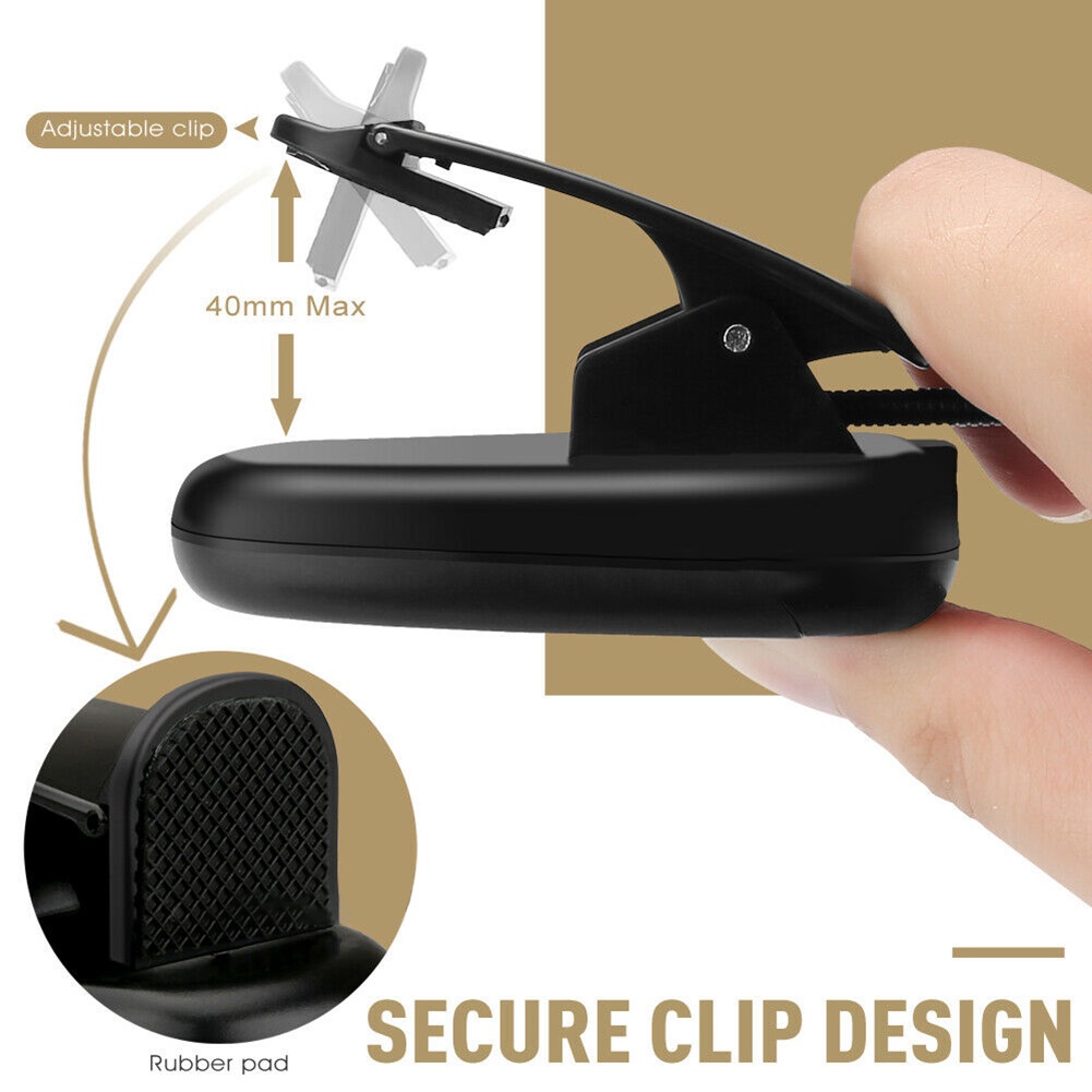 LED Reading Book Light With Flexible Clip USB Rechargeable Lamps For Reader