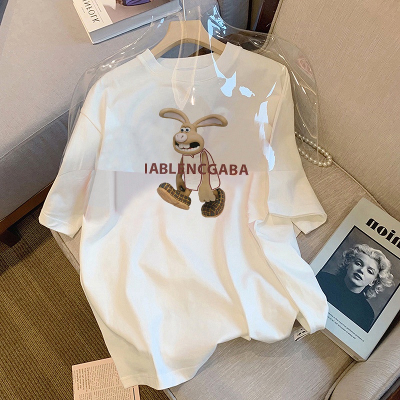 NRVP Áo thun 100% cotton tay ngắn dáng suông in họa tiết trẻ trung thời trang unisex size 5XL