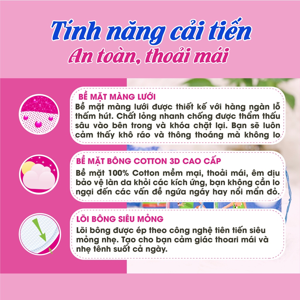 [Giá sỉ] [Giảm sốc] [Combo 60 gói Băng vệ sinh siêu mỏng-mặt lưới Peppy A02 có cánh (5 ngày, 2 đêm))