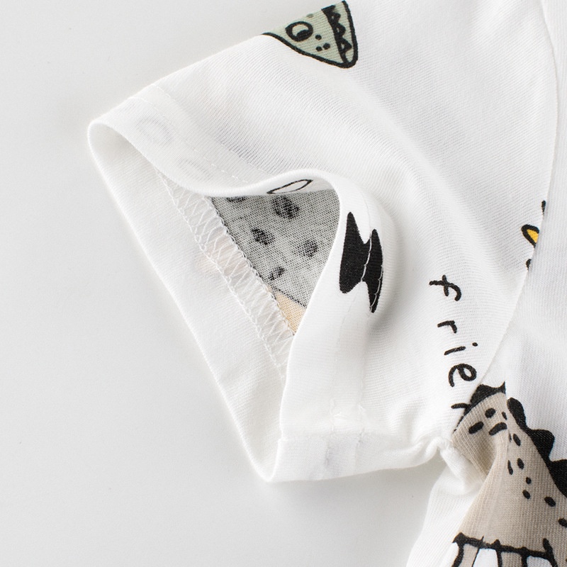 Áo Thun Tay Ngắn In Hình Khủng Long 3d 4 Màu Thời Trang Mùa Hè Cho Bé Trai Và Gái